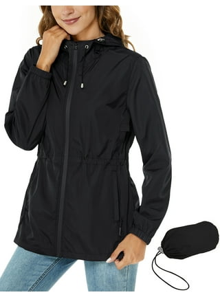 Women's Packable Long Rain Jacket with 2 Pockets: 0.55 lbs 3000mm W/P –  33,000ft