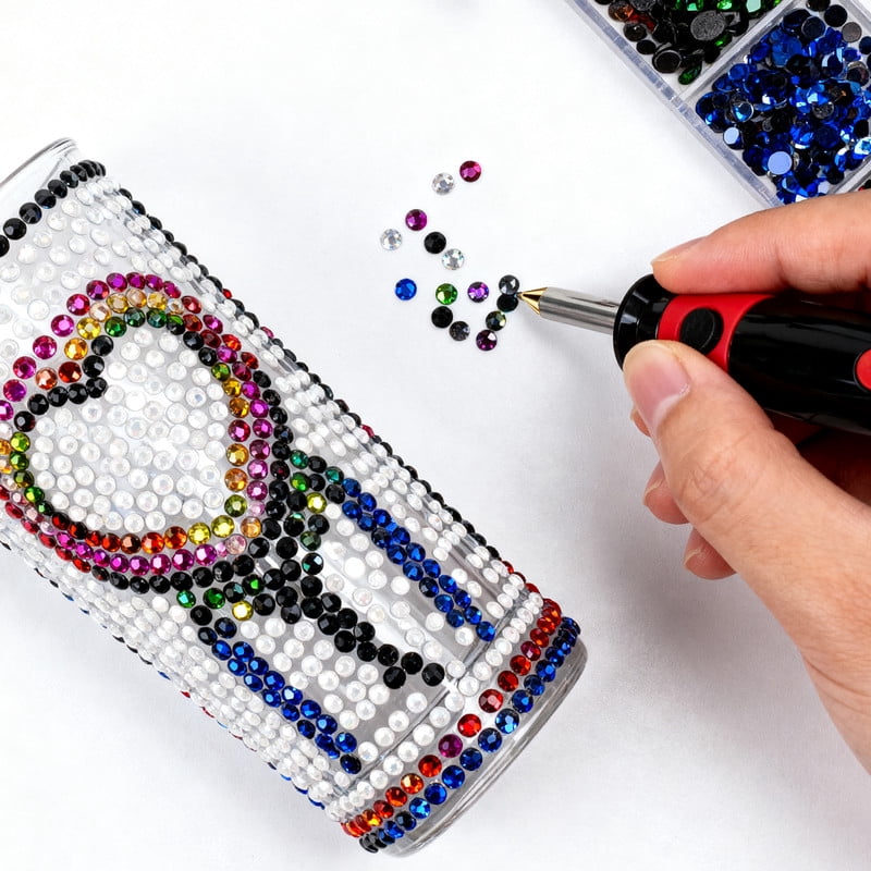 Hotfix Applicator DIY Hot Fix Rhinestone Applicator Wand Tool Kit for Clothes Shoes Crafts US