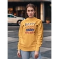 thumbnail image 2 of Happy Birthday America! Sweatshirt Women -Image by Shutterstock, Female Medium, 2 of 4