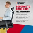 thumbnail image 3 of NASCAR Seat Cushion -Ergonomic U-Shape Memory Foam for Tailbone, Sciatica, & Back Pain Relief |Breathable Comfy 3D Air Mesh |Car, Office, Home, Travel, 3 of 7