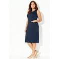 thumbnail image 3 of Catherines Women's Plus Size Ponte Sleeveless Shift Dress, 3 of 4