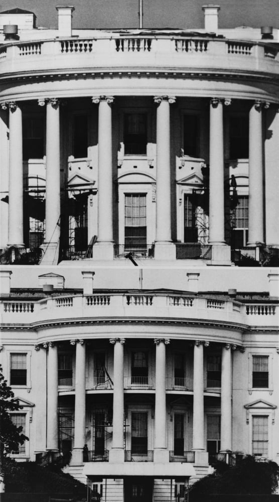 White House South Portico Before And After The Addition Of The 'Truman Balcony' In 1948 ...