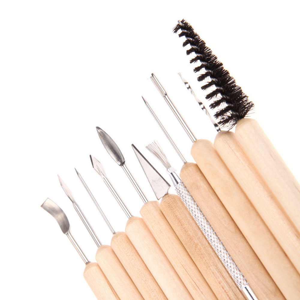 11 Pc Pottery Tool Set Clay Sculpting Carving Ceramics Molding Shapers Tools Kit