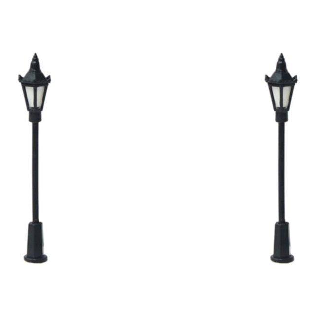 Youkk 20pieces Miniature Street Lamp For Creative DIY Projects Plastic Miniature Street Light Model Solar Lamp Detailed As Shown 2Set