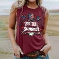 thumbnail image 5 of VKOYWKM July 4th Tank Tops for Women Sleeveless Shirts USA Flag Graphic Vests Tops Patriotic Crew Neck Independence Day Tank tops, 5 of 5