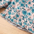 thumbnail image 7 of CAICJ98 Kid Toddler Girl Summer Outfits Cami Ruffle Halter Tops Shorts Cute Floral Clothing Set (Blue,2-3 Years), 7 of 7