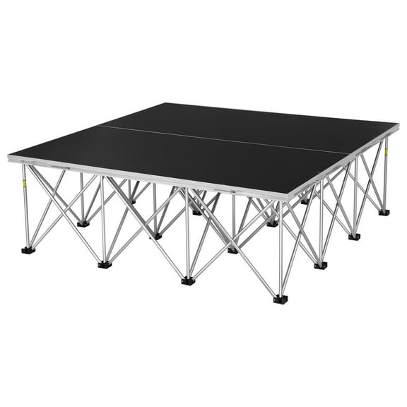Foldable Stage Platform, Portable Performance Stage for Wedding, Speeches-48 X 48 In