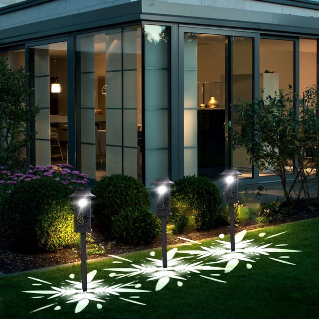 Fiudx Luz Solar para Jardín, Decoración Exterior Impermeable, Foco Led de Bajo Consumo, Tres Opciones de Color Disponibles, Ambiente Acogedor para Jardín o Patio, Ideal para Veladas Románticas.
