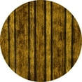 thumbnail image 1 of Ahgly Company Machine Washable Indoor Round Abstract Yellow Modern Area Rugs, 3' Round, 1 of 4