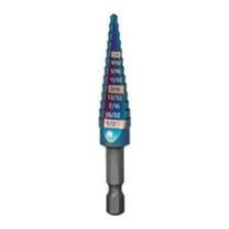 SM Products 19019 0.12-0.5 in. 13 Step Bit Mach-Blue Hex Shank Drill