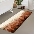 thumbnail image 2 of Orange Forest Mountain Bathroom Rug, Orange Misty Forest Tree Non Slip Soft Bath Mat, Nature Scenery Landscape Bath Rugs for Bathroom Living Room Bedroom Kitchen Indoor for Home Decor,17X48IN, 2 of 5