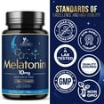 thumbnail image 5 of Melatonin 10 mg Fast Dissolve, Melatonin Supplements for Restful Sleep, Natural Sleep Support Supplement for Adults, Extra Strength Strawberry-Flavored Tablets, Sugar Free, 120 Tablets, 120 Day Supply, 5 of 11