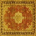 thumbnail image 1 of Ahgly Company Machine Washable Indoor Square Persian Yellow Traditional Area Rugs, 3' Square, 1 of 4