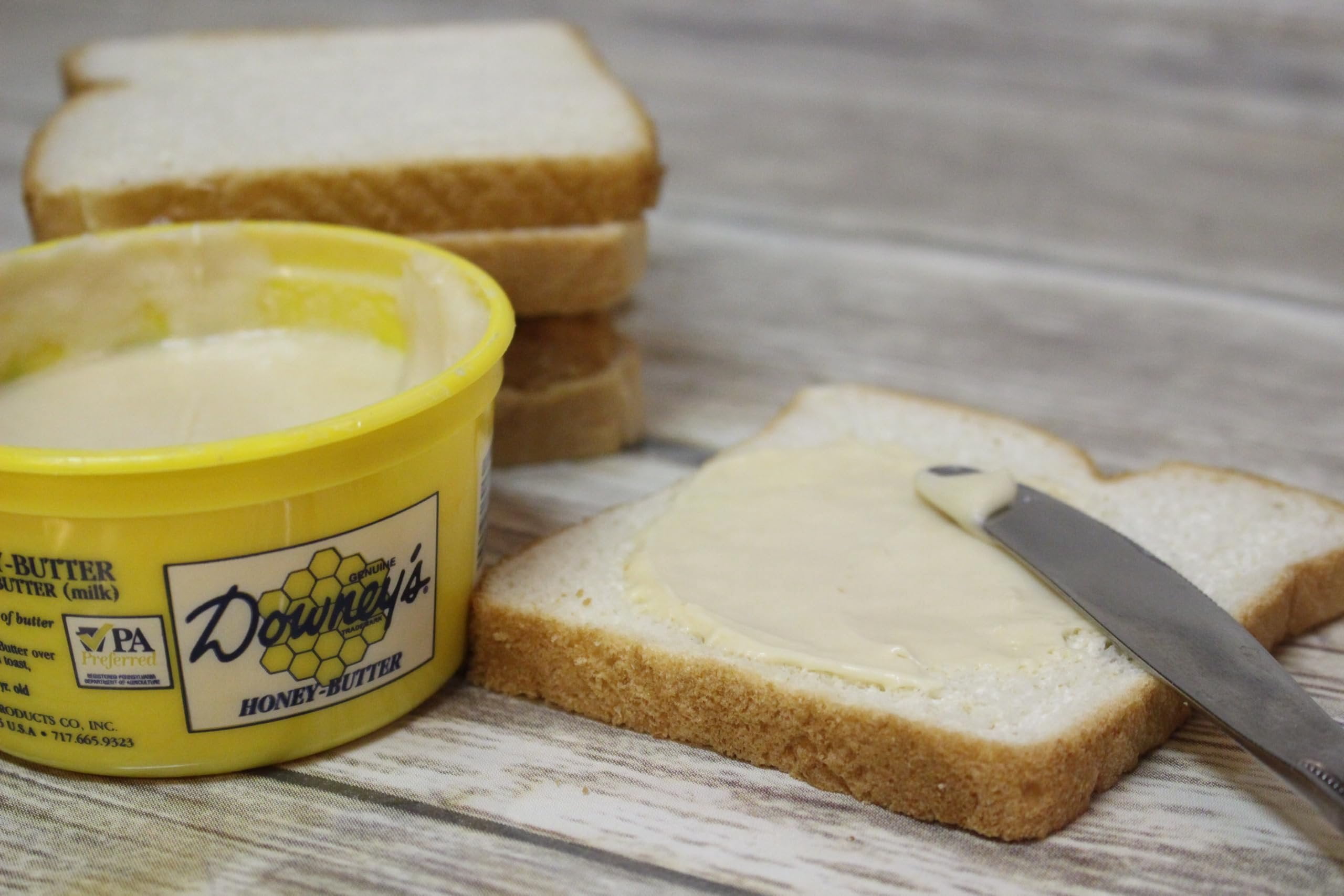 AmishTastes Downey's All-Natural Original Honey Butter, Favorite Amish Food, 8 Oz. Pack of 2