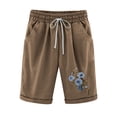 thumbnail image 1 of Pantalones Cortos Casuales Impresos de la Cintura Elástica con Bolsillos, Pantalones Casuales para Todo el Uso Diario de la Temporada, 1 of 3