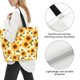 thumbnail image 3 of Balery Yellow Polka Dot Sunflower Bolsa Tote Estilo Estético con Cremalleras, Bolsa de Hombro, Bolsa de Compras Grande y Plegable, 3 of 8