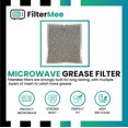 thumbnail image 4 of FilterMee Brand Microwave Grease Filter Compatible with Panasonic Microwave Model # F400B5H00AP 1036077 1914086 Size 7 3/4 in x 9 inch x 3/32 in - 2 Pack, 4 of 5