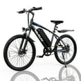 thumbnail image 1 of VARUN 24-inch Electric Mountain Bike, City Bike, 350W Motor with 36V 7.8AH Removable Battery, Single Speed E-Bike, Front Suspension and Dual Disc Mechanical Brakes, Black, 1 of 6