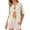 Beige, variant on Lixiuxyad Women's Crew Neck Ribbed Knit Cardigan Short Sleeve Open-Front Button-Up Cardigan,Beige