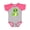 Baseball Heather and Hot Pink, variant on Cute Snake, Little Snake, Baby Snake, Green Snake Boys or Girls Baby Bodysuit