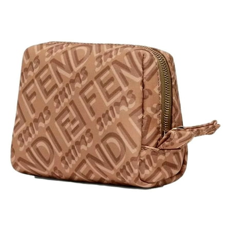New Fendi x Skims Nylon Sand Small Beauty Pouch