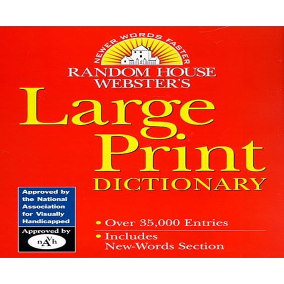 Pre-Owned Random House Webster's Large Print Dictionary (Hardcover) 0375401148 9780375401145