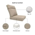 thumbnail image 7 of Covers & All Sunbrella High Back Chair Cushion Foam Seat and Polyfill Back UV Proof Chair Cushions, 7 of 7