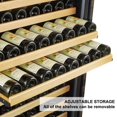 thumbnail image 2 of Lanbo Black Single Zone Wine Cooler Glass French-Door 289 Bottle Capacity, 2 of 2