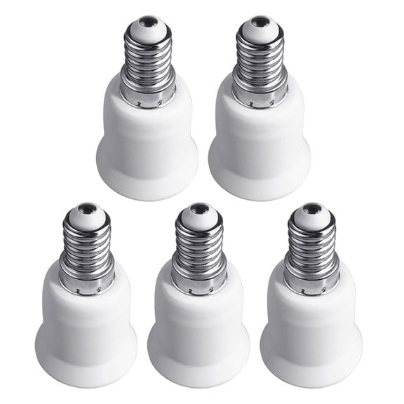 E14 to E27 Converter (Pack of 5)-Lamp Socket Adapter Light Bulb Base Converters Screw-in Thread Adaptor Holder Set
