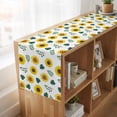 thumbnail image 6 of Table Runners 72 Inches Long Dress Scarves, Spring Sunflowers Farmhouse Kitchen/Dining Table Runner, Coffee Tablerunners, Green Leaves Yellow Floral Rustic Botanical 14x72 Inch, 6 of 9