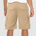thumbnail image 5 of Elvqul Mens Shorts Printed Khaki Under $10 Pull On Loose Shorts for Men Casual, 5 of 7