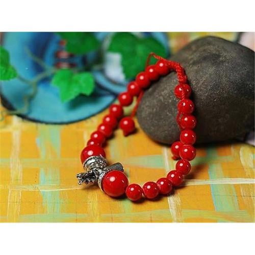 Merit 10285 Red Coral Bead Bracelet by Merits