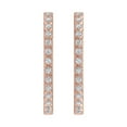 thumbnail image 2 of 10K Rose Gold Bezel Set Diamond Hoop Earrings (I2-I3 Clarity, 1/4 Carat), 2 of 4