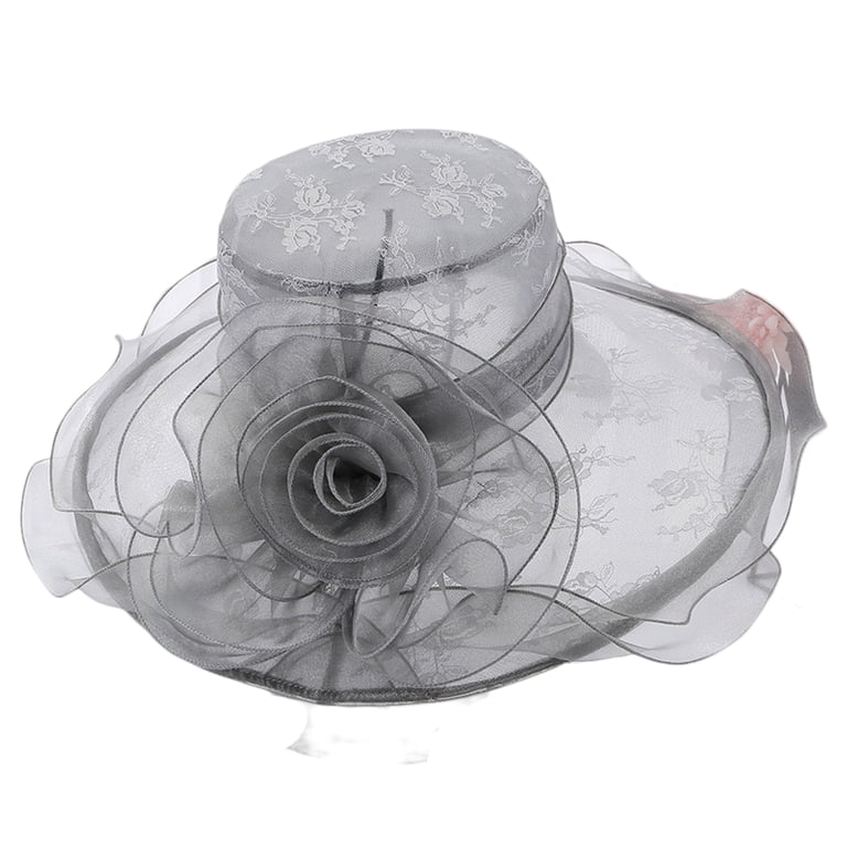 Yirtree Organza Fascinator Hat, Adult Kentucky Derby Bride  display picture 2