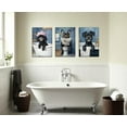 thumbnail image 2 of Funny Bathroom Canvas Wall Art 3 Piece Cute Black Cat in Toilet Picture Pet Painting Animal Print Minimalism Bathroom Art Wall Decor d(Art-3,11.00"x14.00"x3P), 2 of 7