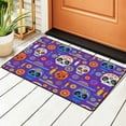 thumbnail image 3 of XMXT Non-Slip Area Rug, Purple Colorful Skull Polyester Rugs for Living Room, 72 x 48 inches, 3 of 9