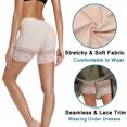 thumbnail image 3 of Joyshaper Womens Slip Shorts Anti-Chafing Boxer Briefs Underwear Smooth Boyshorts Panties for Under Dress Thigh Bands Beige-Lace, 3 of 8