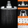 thumbnail image 2 of High Pressure Shower Head - 6“ Powerful Bathroom Pressure Boosting Rain Showerhead - Perfect Universal Replacement for Rainfall Shower Heads (Chrome), 2 of 12