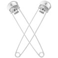 thumbnail image 1 of Miangastore 2PCS Skull Safety Pin Skull Pin Chic Skull Lapel Pin Collar Clothing Pin, 1 of 9