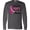 Charcoal Grey, variant on Inktastic Breast Cancer Awareness Nobody Fights Alone Pink Ribbon Long Sleeve T-Shirt