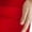 Red, variant on Women's Elegant Ruched Bodycon Midi Dress Off Shoulder Short Sleeve Cocktail Evening Dress