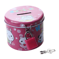 thumbnail image 2 of 4X Cylinder Design Cartoon Print Piggy Bank Coin Money Saving Box W Padlock, 2 of 6
