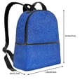 thumbnail image 4 of Zufioo Blue Glitter Print Fashion Large Capacity Backpack, Zippered Multi-compartment Travel Work Campus Lightweight Backpack, Unisex, 4 of 5
