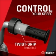 Razor Dirt Rocket MX350 - Black with Decals, up to 14 mph, 24V Electric Dirt Bike for Child 8+