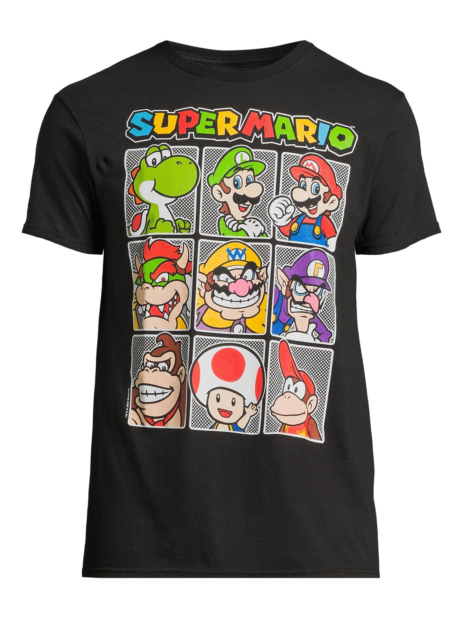Nintendo Super Mario, Men's & Big Men's Graphic Tee, Party Pals, Sizes S-3XL