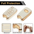 thumbnail image 4 of Funda de Llave de Auto de TPU y Silicona en Blanco y Dorado para Hyundai i10 i20 i30 i35 i40 ix20 ix25 ix30 ix35 ix55 - Funda de Control Remoto de 3 Botones, 4 of 6