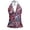 Black-Leopard Floral, variant on Women's Halter Tankini Top with Ruched V-Neck - Flowy Swim Top with Tummy Coverage (Top Only)