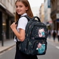 thumbnail image 3 of KUIFORTI Pink Axolotl Kids Backpack Versatile School Bag for Elementary and Middle School Daily Use Large Capacity Boys Bookbag with Laptop Compartment, 3 of 7
