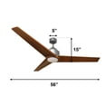 thumbnail image 5 of Monica 56 inch Modern Wood Ceiling Fan 3 Walnut Blades, 5 of 7