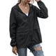 thumbnail image 3 of Impermeables para Mujer, Impermeables, Resistentes Al Viento, Ajustables, con Capucha y Bolsillos. Negro S, 3 of 9